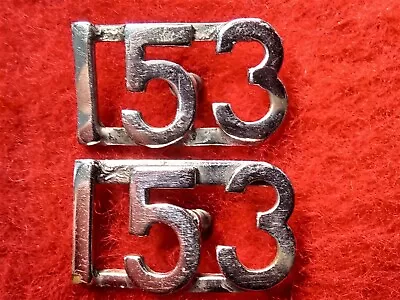  153   Collar Badge Or Shoulder Title Badge Pair Possible Police Or Military • $8.78