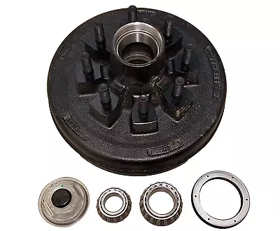 8000# Hybrid 12x2 Brake Drum 9/16 Stud Bearings OIL SEAL 21-35 Cap Trailer Axle • $157.99