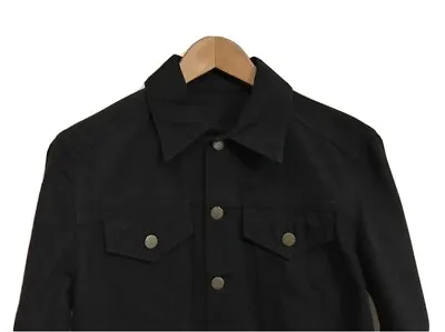 Valentino Black Trucker Jacket (Made In Japan) XXS Exceptional Condition • $170