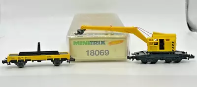 N Scale Minitrix 18069 Crane Wagon With Freight Car Set Original Box • $69.99