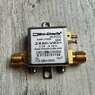 Mini-Circuits ZX60-V63+ 0.05V-6GHz 5V RF Coaxial Microwave Amplifier Type: SMA • $46.19