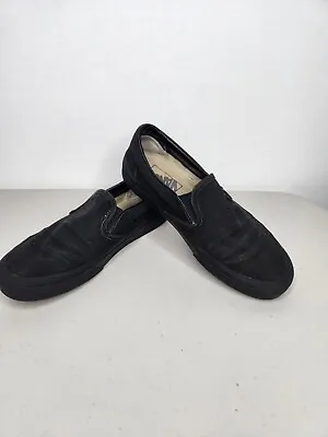 Vans Classic Slip On Canvas Casual Shoes Black/Black Size US Mens 5 Womens 6.5  • $23