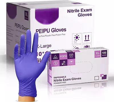 Nitrile GlovesMedical Exam GlovesDisposable Cleaning GlovesPowder Free • $129.60