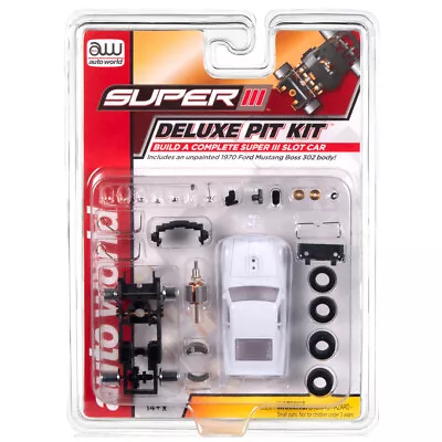 Auto World TRX126 Super III Deluxe Pit Kit 70 Ford Boss Mustang Body HO Slot Car • $19.99