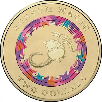 2017 $2 Purple Possum Magic Hush Can See Her Tail Australia Two Dollar Coin Circ • $8.95