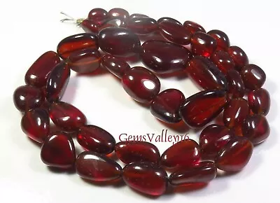 Natural African Garnet Nugget Tumble Gems Smooth Beads 8-19.5mm 20 Inch GV-2553 • $31.49