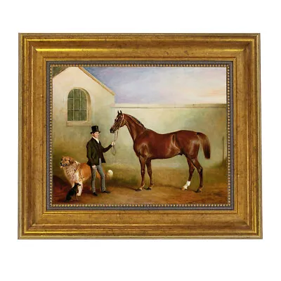 £95.13 • Buy Ashton Being Held Equestrian Fox Hunt Scene Oil Painting Print Reproduction 