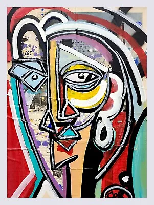 CORBELLIC Cubism 12X16 Famous Painter Portrait Vintage Collection Canvas Decor • $295