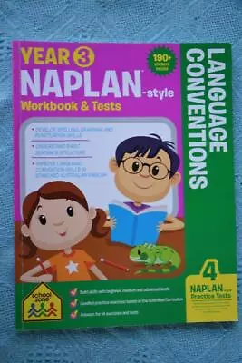 School Zone YEAR 3 NAPLAN-Style LANGUAGE WORKBOOK & TESTS English Revision Book • $12.49