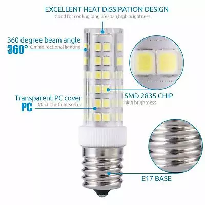 E17 LED Frigidaire Kenmore Intermediate Base Freezer 7W Appliance Light Bulb • $8.99