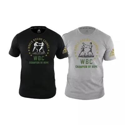 £24.99 • Buy Adidas WBC Boxing T-Shirt Short Sleeve Training Tee Adult Black Gold Casual Top