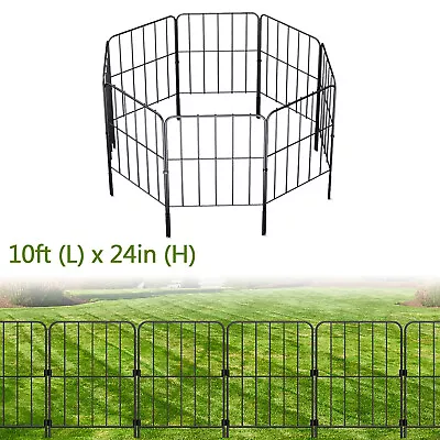 10 Pack Decorative Garden Fence Rustproof Metal Wire Fence Border Animal Barrier • $26.99