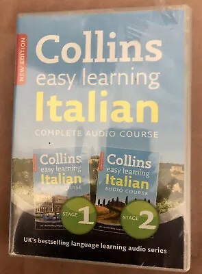 Collins Easy Learning Italian Complete Audio Course Sealed New Stages 1 & 2 • £9.99