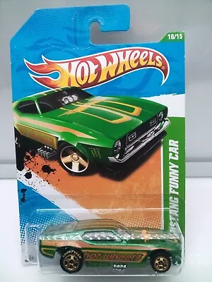 Hot Wheels - Mainline - THunt / '71 Ford Mustang Funny Car - Green- Model Car X1 • $24.72