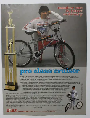 MONGOOSE PRO CLASS CRUISER  BMX Racing Bike Magazine Print Ad 1984 • $11.70