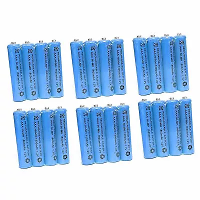 24 Pcs AAA Rechargeable Battery 1800mAh Ni-MH 1.2V Cell MP3 Toy Blue US Stock • $20.14