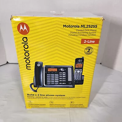 Motorola ML25255 Corded Desktop Phone With Cordless Handset Telephone System • $49.99