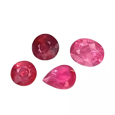 1.17cts Pink Red Natural Spinel Oval Pear Cut 4pcs Loose Gemtones • $9.99