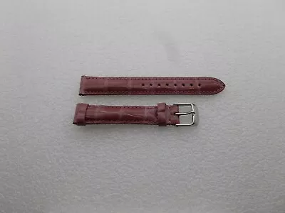 Genuine Michele 16mm Mauve Alligator  Watch Band Strap Pre-Owned • $24.77