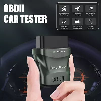 OBD2 Scanner Diagnostic Tool Bluetooth 4.0 Car Fault Code Reader For IOS Android • £12.88