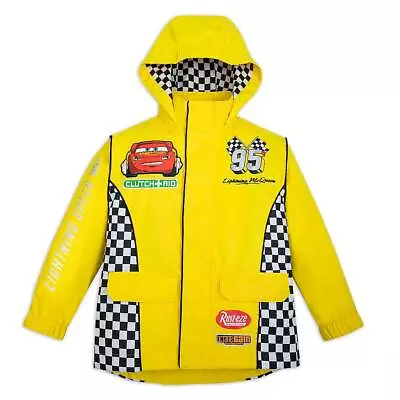 New  Disney Store Cars Lightning Mcqueen Raincoat Jacket Boys Yellow • $39.59