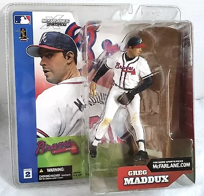 GREG MADDUX  McFarlane 2002 Series 2  WHITE UNIFORM BRAVES-UNOPENED • $25.50