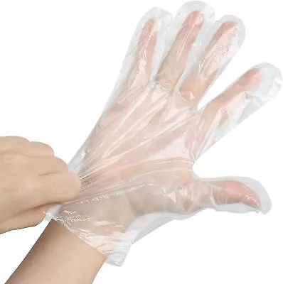 £2.19 • Buy Pack Of 150 Disposable PE Gloves Powder Free Clear Food Safe Plastic Protection