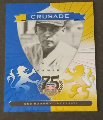 Edd Roush 2014 Panini  Crusade  Panini  Yellow  / Blue   Jb • $2