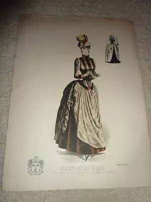 Antique 1894 Ladies Fashion Color Illustrations - L'art De La Mode -new York • $11.99