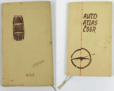 AUTO ATLAS CSSR Czechoslovakia 1966 Automobile Maps Austria Europe Color • $30.59