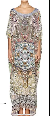 Camilla Franks Size OS Silk Soul Sister Long Round Neck Kaftan RNK Embellished • $449