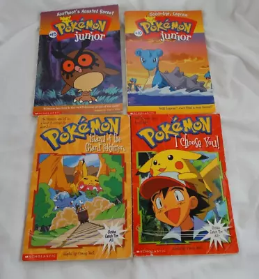 Pokemon Scholastic Book Lot Of 4 Books Junior #10 #13 I Choose You Island Of The • $7.98