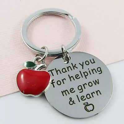 Teacher Appreciation Apple Grow & Learn Keyring 58x30mm Enamel SSteel • $14.95