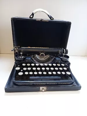 Vintage Underwood Standard Portable Model Manual Typewriter With Carry Case USA • £160