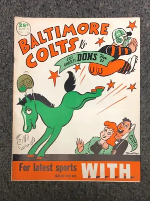 RARE Nov 21st 1948 AAFC Baltimore Colts VS Los Angeles Dons Football Program MK • $45