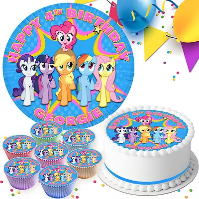 My Little Pony Birthday Personalised Edible Cake Topper & Cupcake Toppers M52 • £3.39