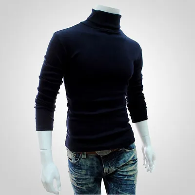  Men's Sweater Mens Turtleneck Pullovers Men Clothing Male Knitted Sweaters  • $23.64