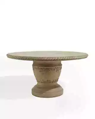 Single Pedestal Vine Indoor/Outdoor Dining Table With  Natural Aged Granite Look • $1269