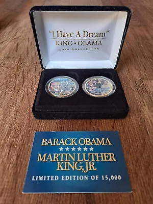 Barack Obama & Martin Luther King Jr Limited Coin Set Kennedy Half Dollar & Coa • $35