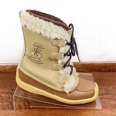 Sorel Nanook Boots Womens Size 7 Made In Canada Orignal Vintage Insulated • $54.95