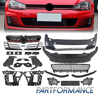 Front Bumper Cover Kit GTI Style Unpainted For 2015-2017 Volkswagen VW Golf MK7 • $564.89