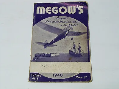 Megow's Model Airplane Ships Trains Catalog No. 8 1940 Edition • $9.99