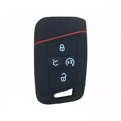 Fit VW TCross Taos Atlas Jetta 4 Button Smart Remote Key Fob Silicone Case Cover • $4.96