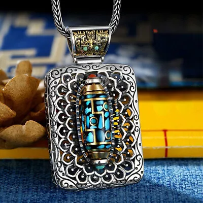 Hip Hop AAA+34 * 59MM Ethnic Style Rotating Wanfo Chaozong Pendant Necklace 20   • $11.69