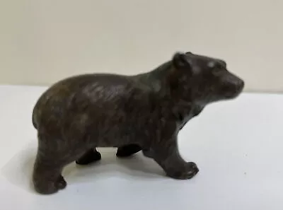 Realistic Bear Figurine Metal Marked Japan 1.25” X 2.25” Great Detail • $30