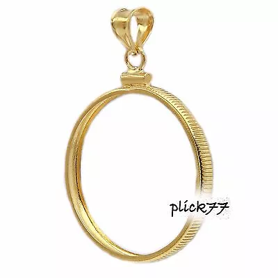 1/2 Oz Mexican Gold Filled Coin Edge Coin Bezel Frame Mount Pendant • $24.95