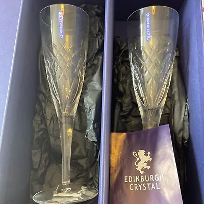 Edinburgh Crystal Champagne Flutes • £24.50