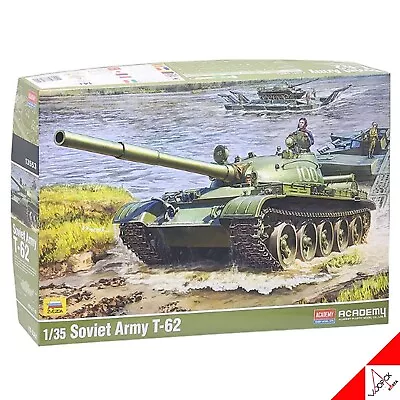 Academy 1/35 SOVIET ARMY T-62 Tank Plastic Hobby Model Kits #13553 • $54.29