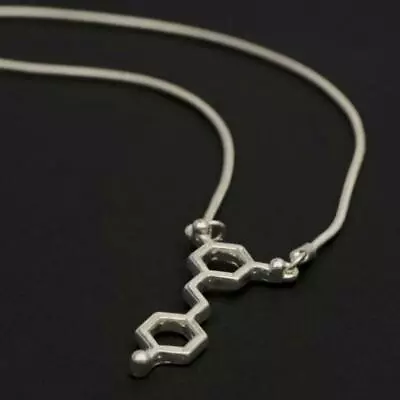 RESVERATROL RED WINE MOLECULE NECKLACE 16  Chain Chemisty Jewelry Science Nerd • $8.95