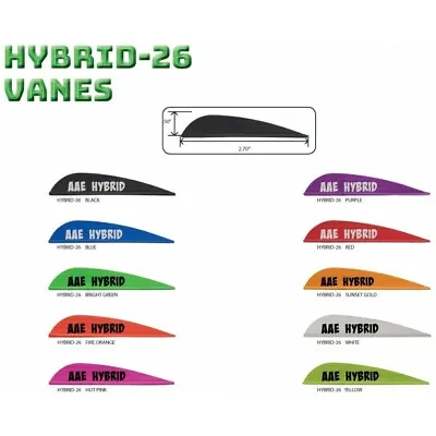 AAE Hybrid 23/26 Vanes Your Choice 100 Pk. 2021 • $21.99